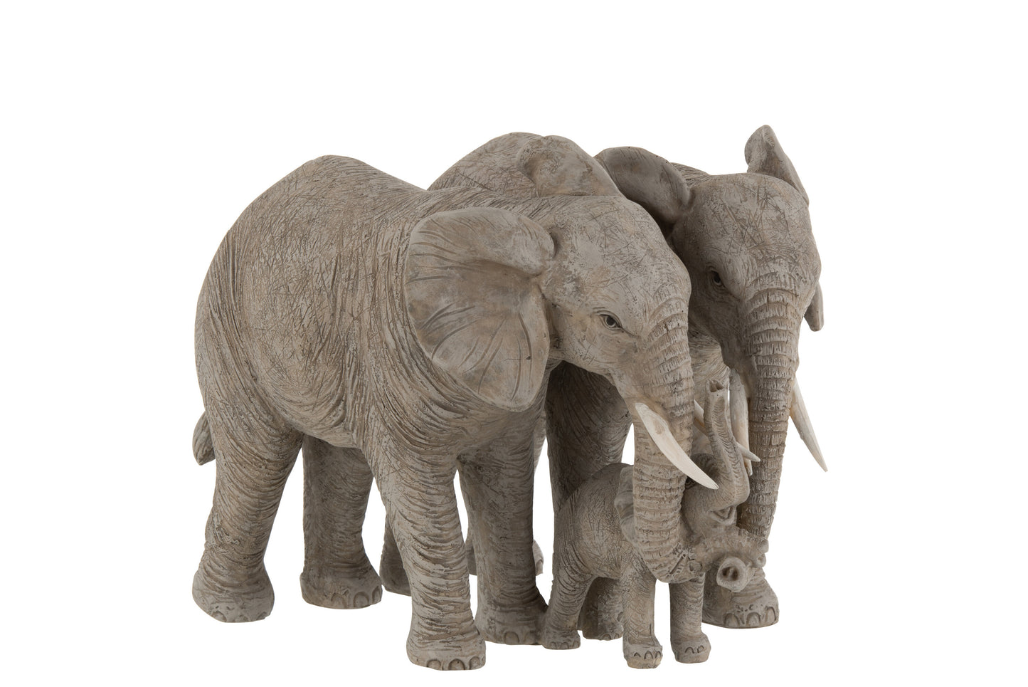 ELEPHANT COUPLE TEDDYBEAR POLY GREY