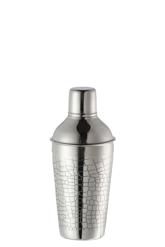 COCKTAIL SHAKER 500ML CROC TEXTURE METAL SILVER