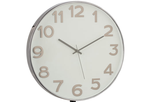 CLOCK ARABIC NUMERALS PLASTIC DARK GREY