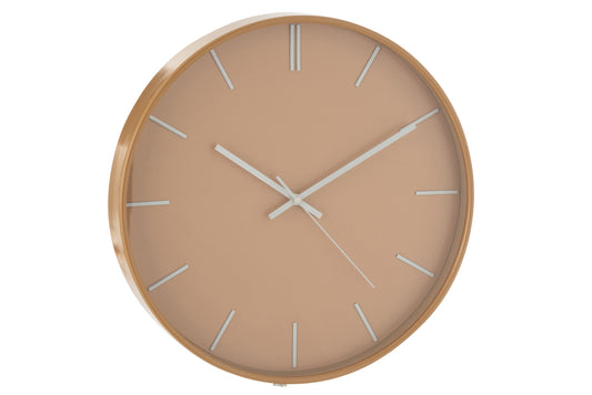 CLOCK ALEX PLASTIC LIGHT BROWN