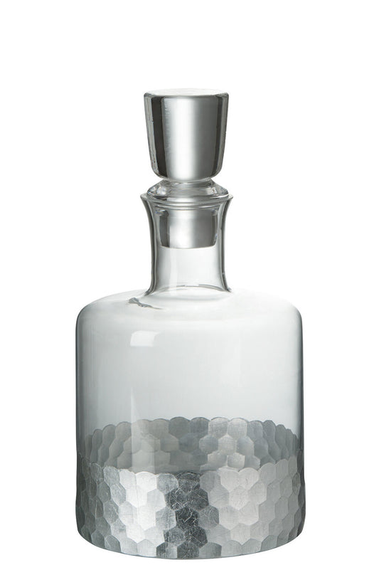 DECANTER+STOPPER GLASS TRANSPARENT/SILVER