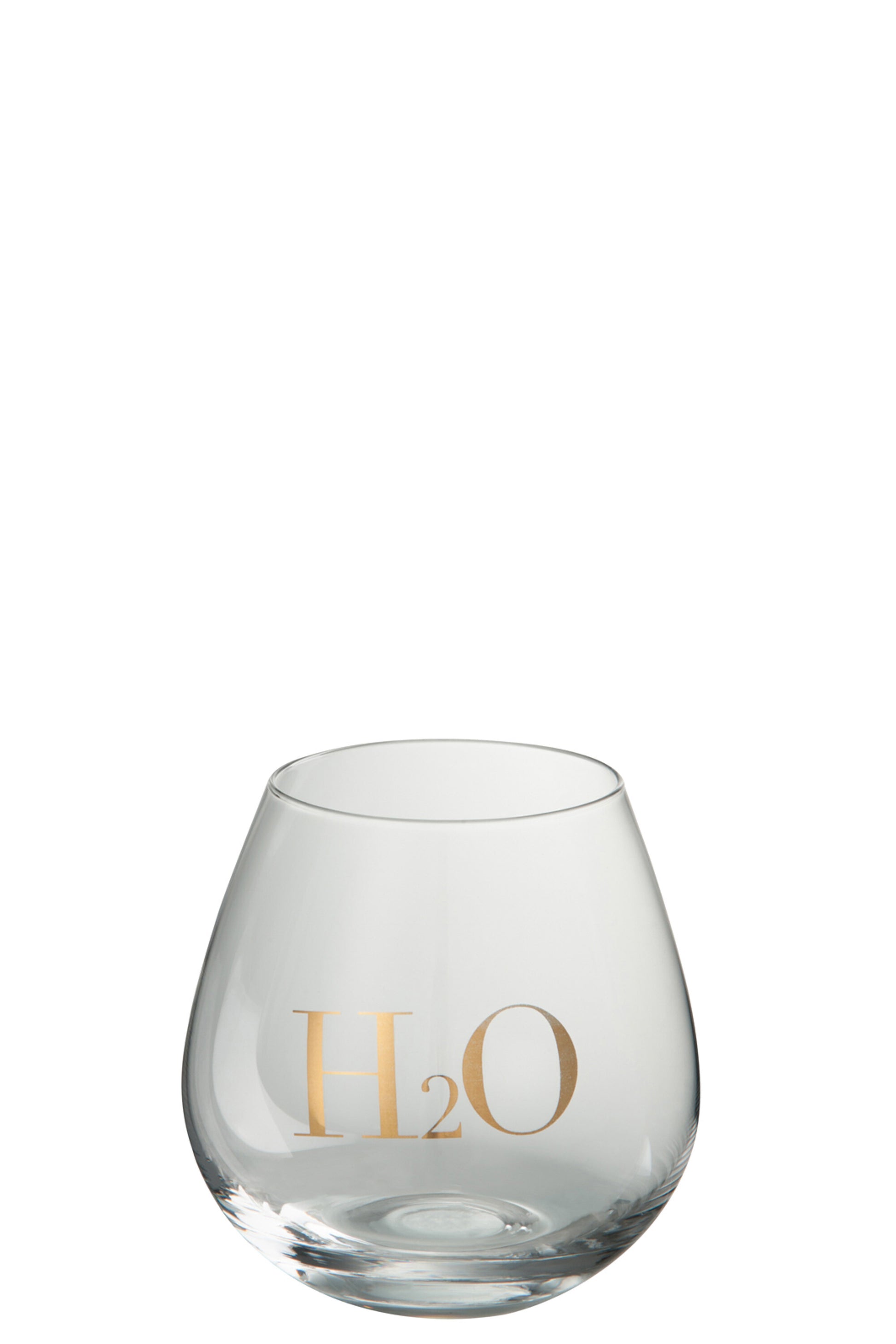 DRINKING GLASS H2O GLASS TRANSPARENT/GOLD