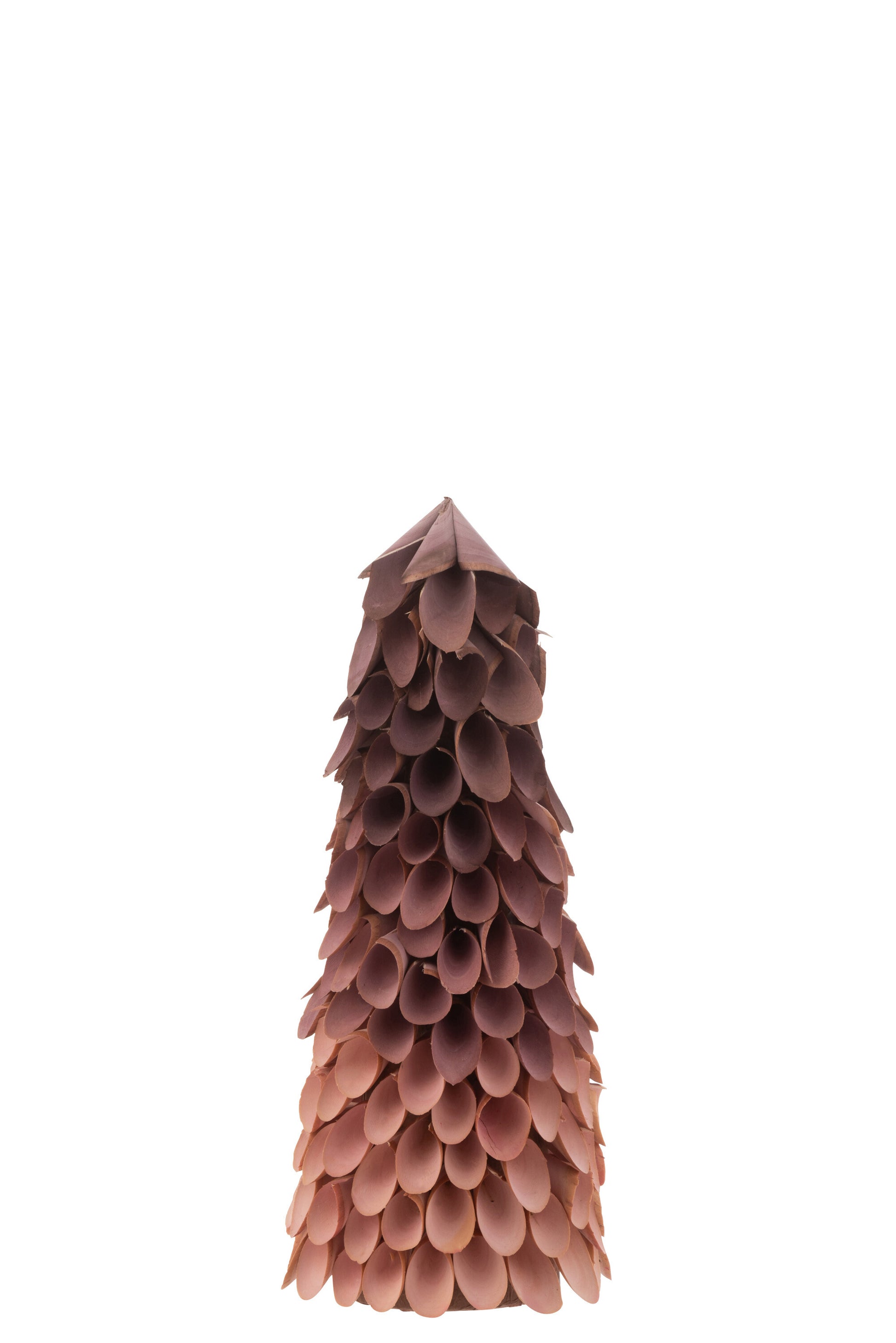 CONE DECO WOOD CURLS ANTIQUE PINK