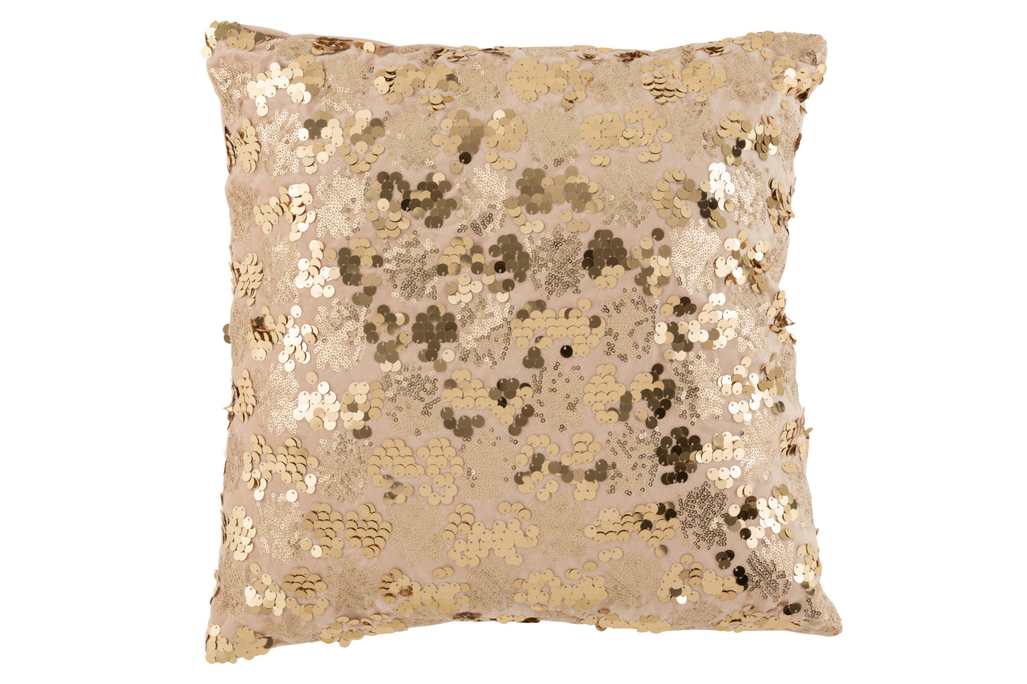 CUSHION SEQUIN VELVET CHAMPAGNE/BEIGE