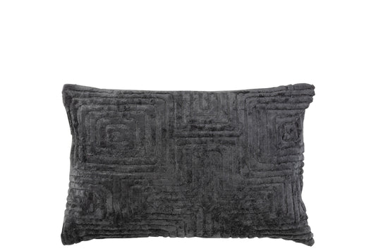 CUSHION LABYRINTH VISCOSE DARK GREY