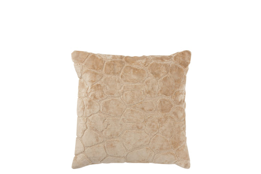 CUSHION GIRAFFE VISCOSE SQUARE BEIGE