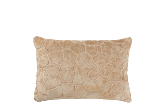 CUSHION GIRAFFE RECTANGLE VISCOSE SQUARE BEIGE