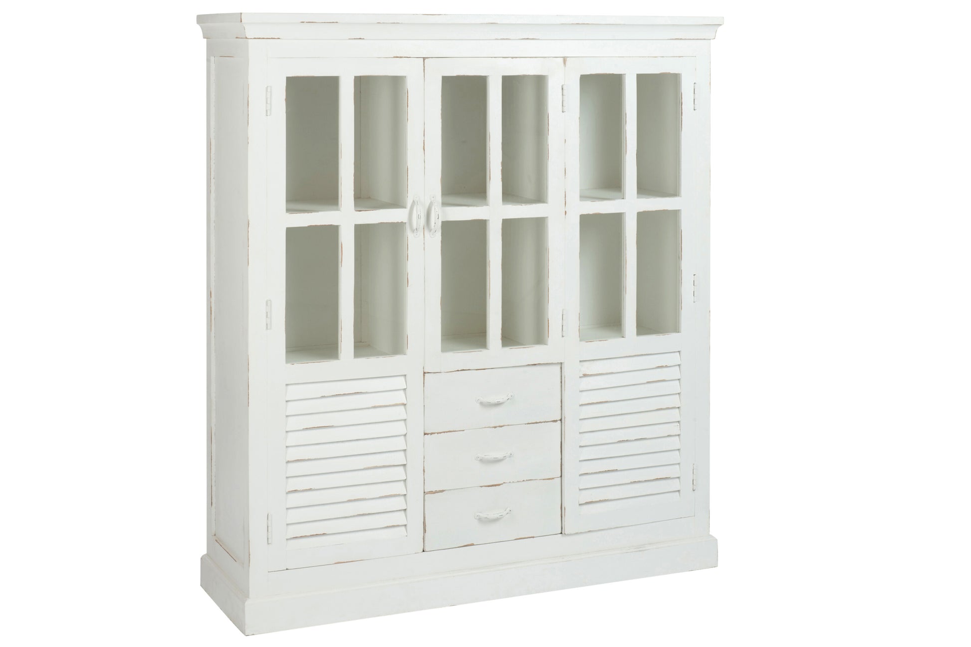 DISPLAY CLOSET 2DOOR WOOD WHITE