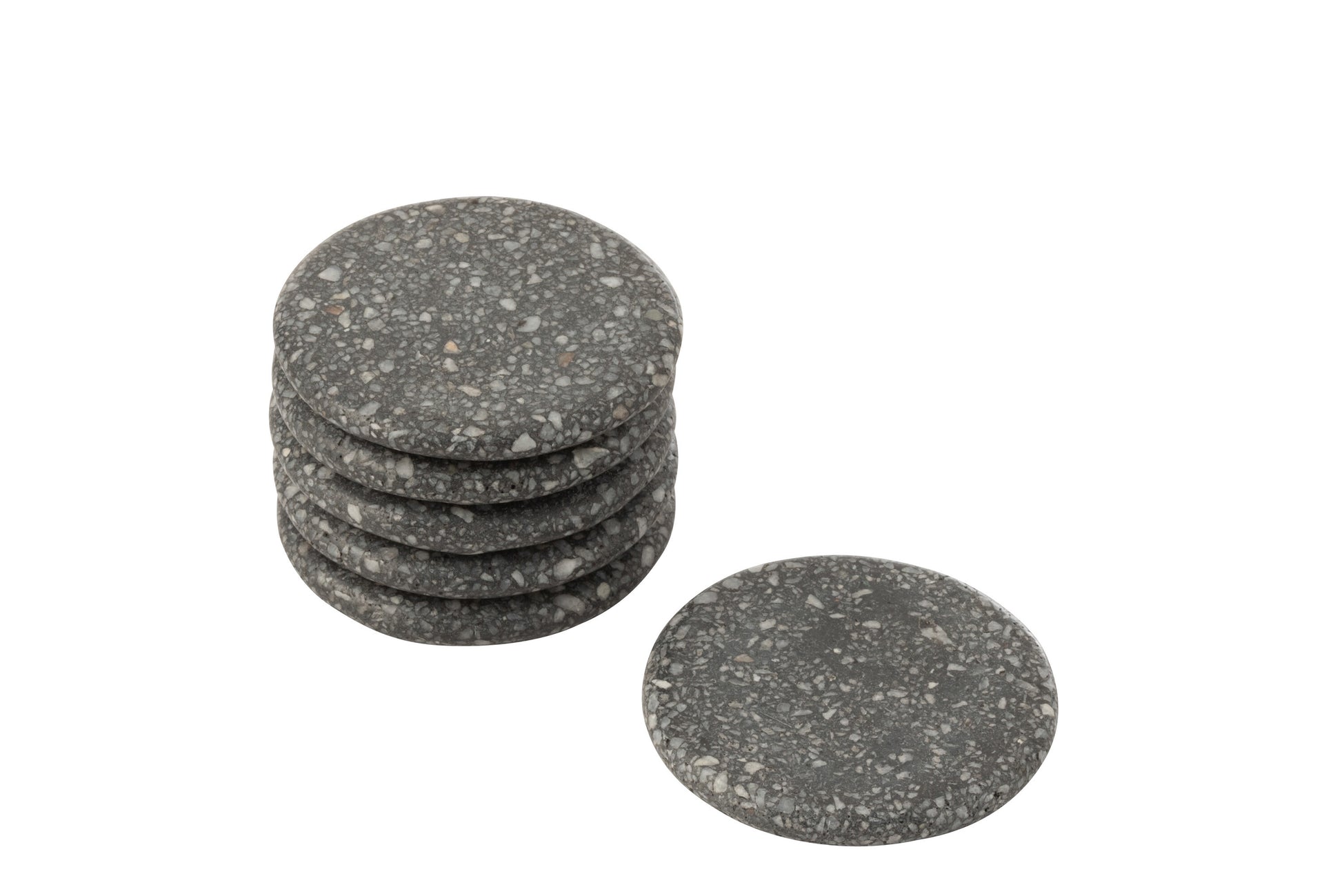 SET OF 6 COASTER MARBLE GREY