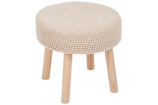 SIDE TABLE COTTON CROCHET BEIGE