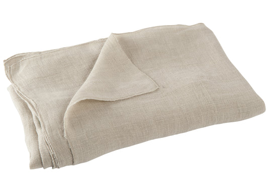 THROW STONEWASHED LINEN BEIGE