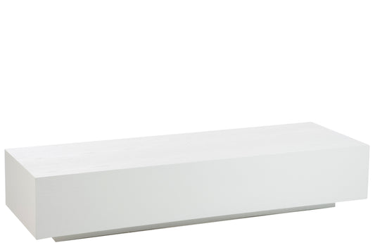 COFFEE TABLE RECTANGULAR WOOD WHITE