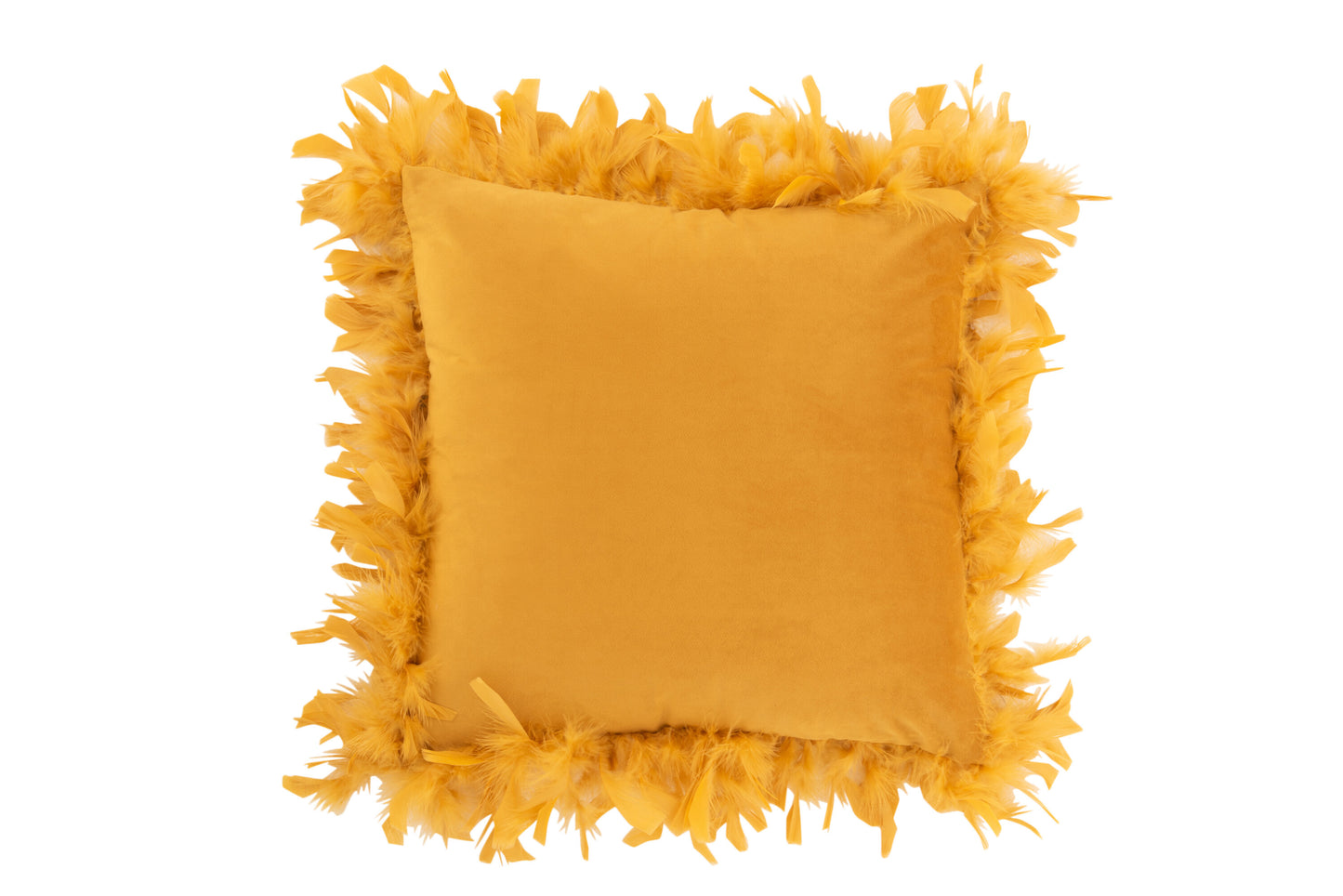 CUSHION FEATHERS POLYESTER OCHRE