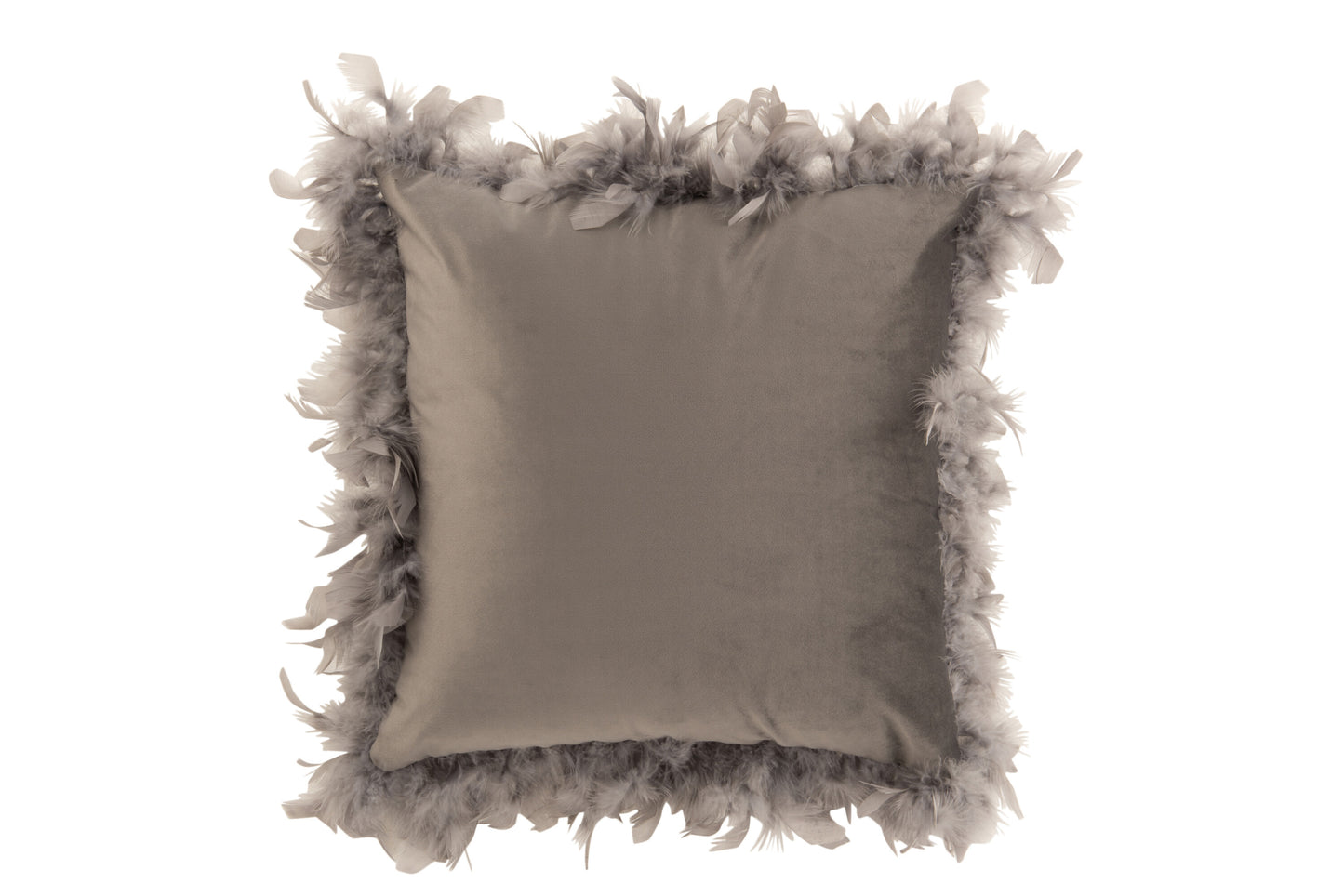 CUSHION FEATHERS POLYESTER GREY