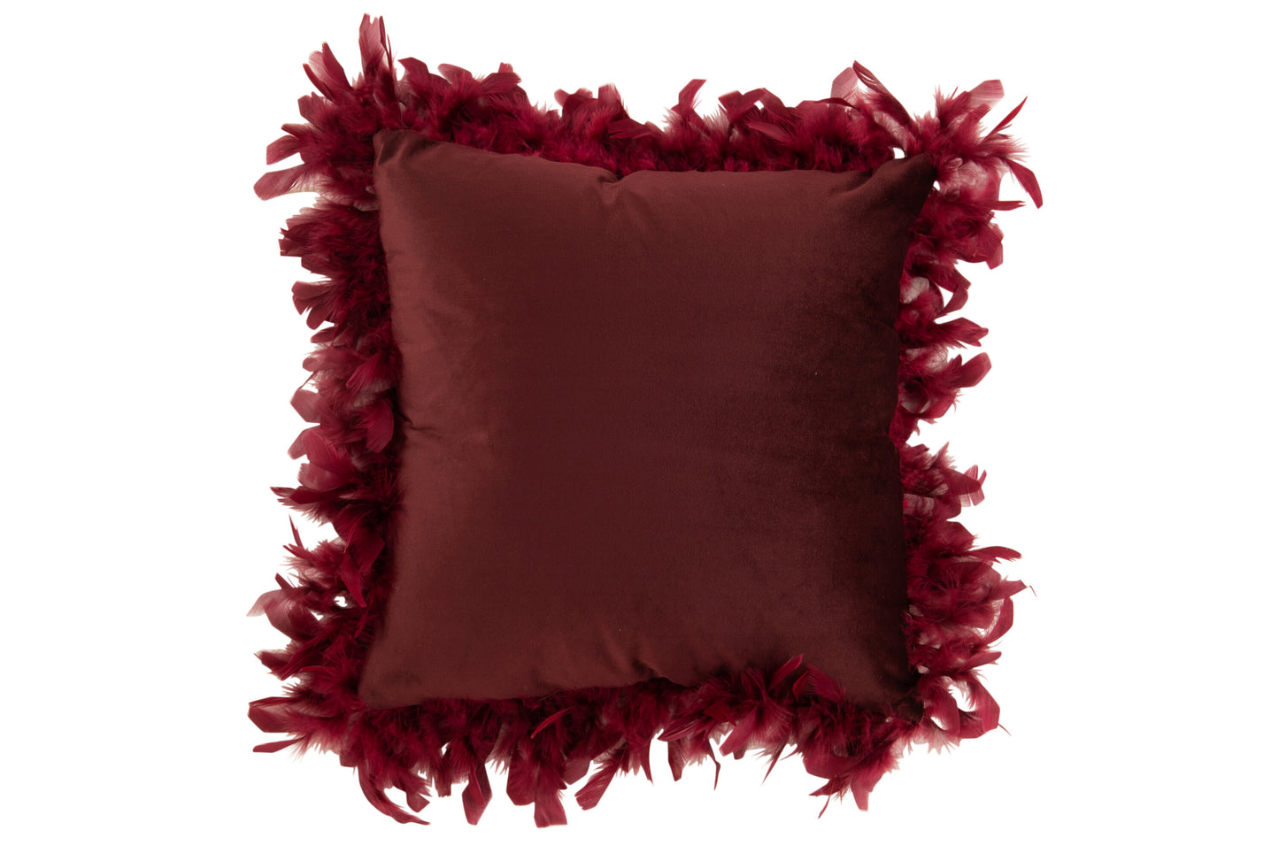 CUSHION FEATHERS POLYESTER MAROON