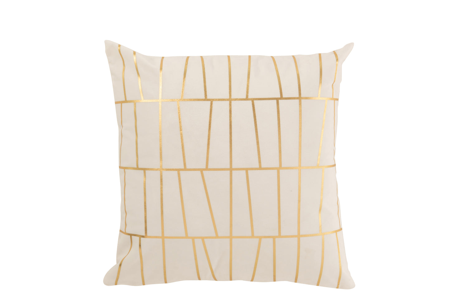 CUSHION DESIGN POLYESTER WHITE/GOLD