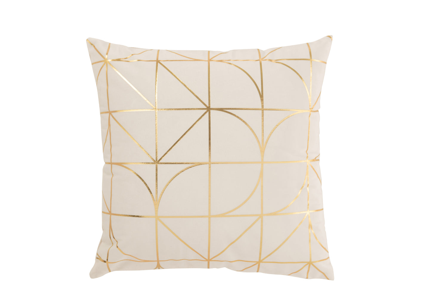 CUSHION PATTERN POLYESTER WHITE/GOLD