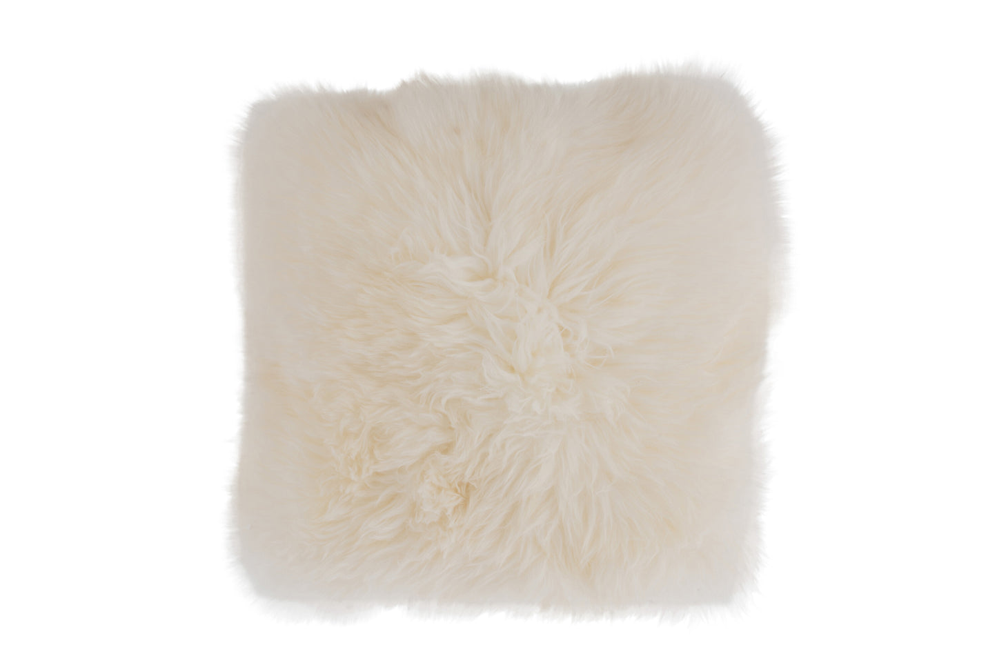 CUSHION SHEEP PELT SQUARE WHITE