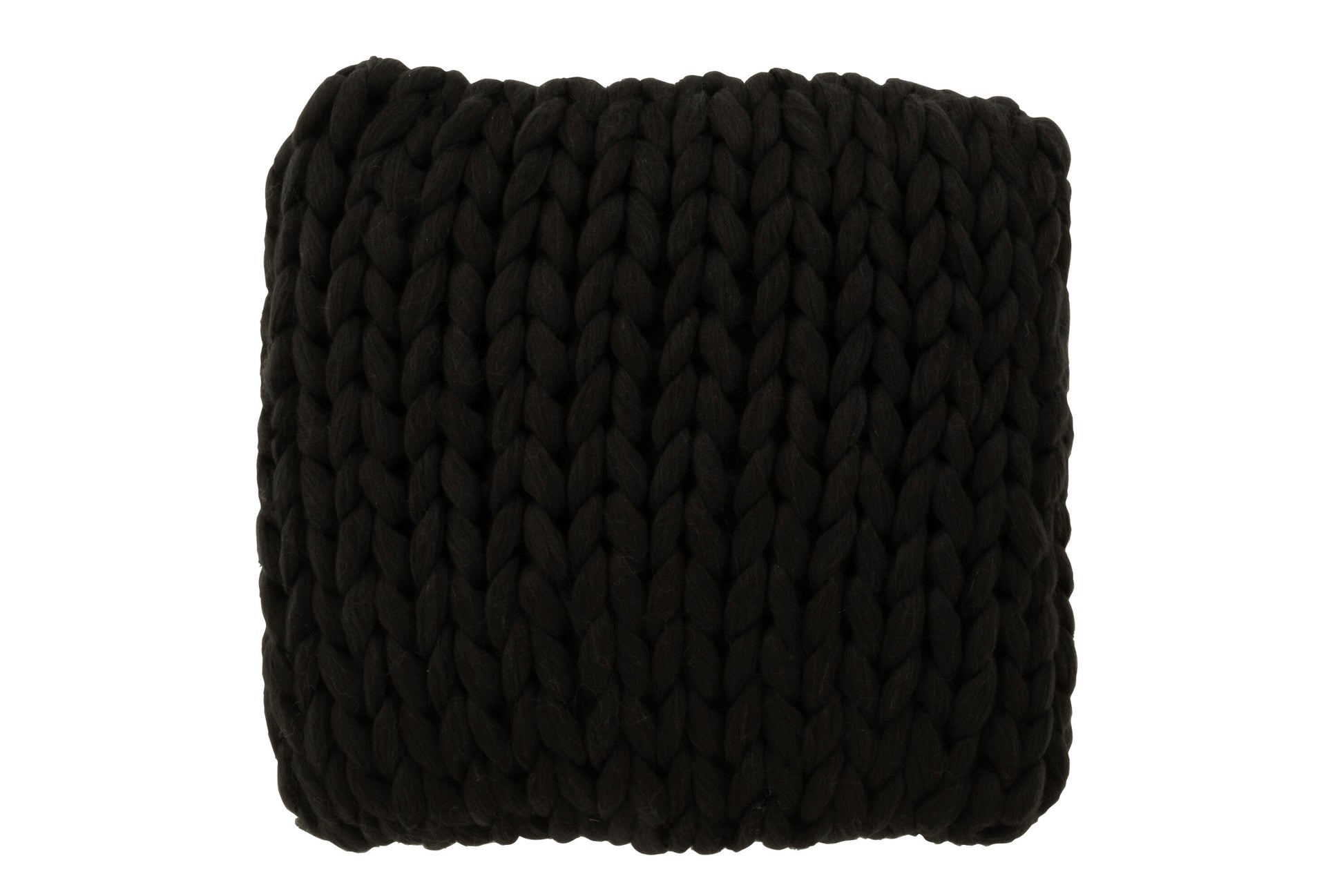 CUSHION KNITTED ACRYLIC BLACK