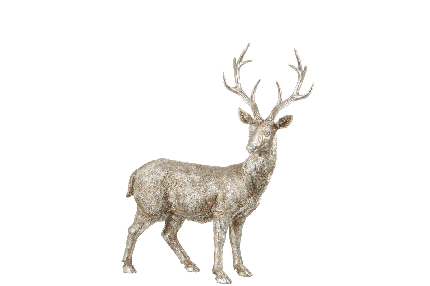 DEER STANDING POLY GOLD SMALL