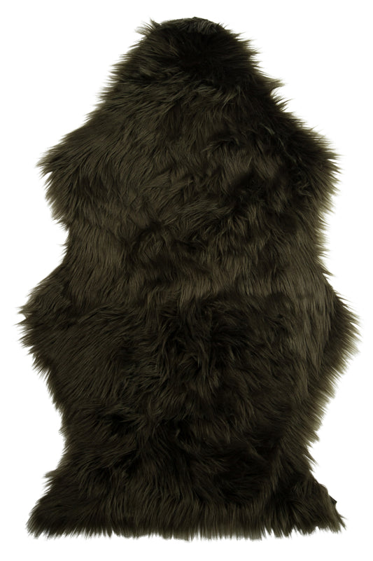 FLOORMAT FAKE FUR DARK GREEN