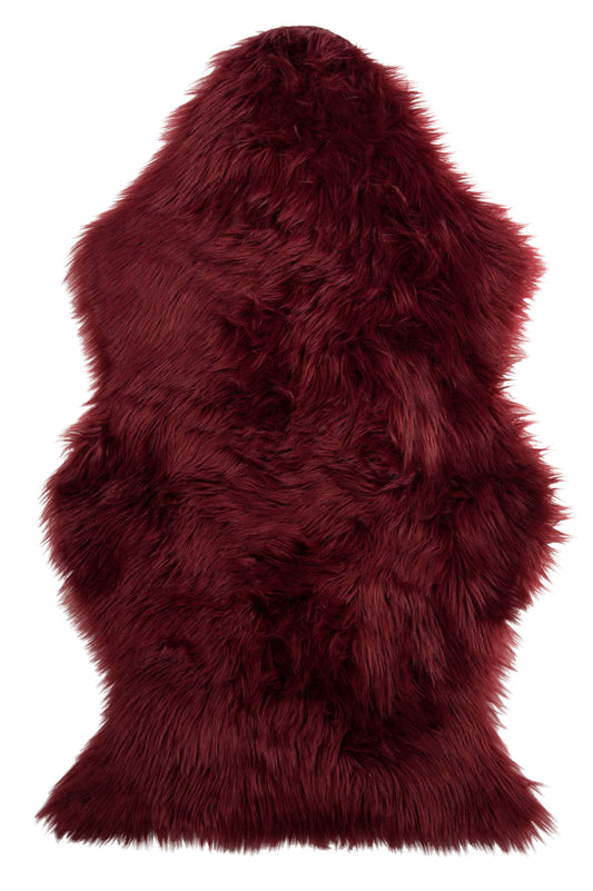 FLOORMAT FAKE FUR RED