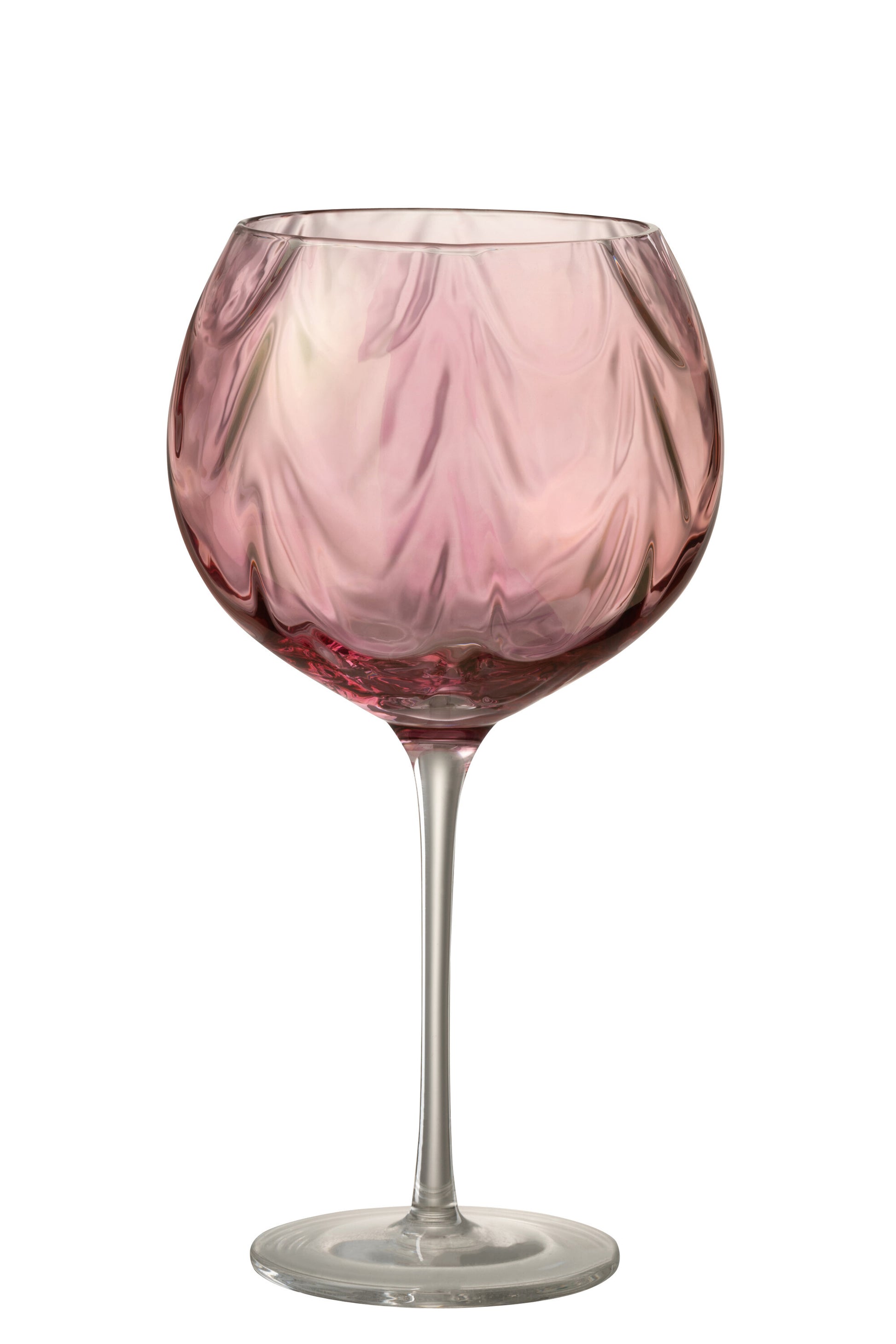 WINE GLASS IRREGULAR GLASS PINK