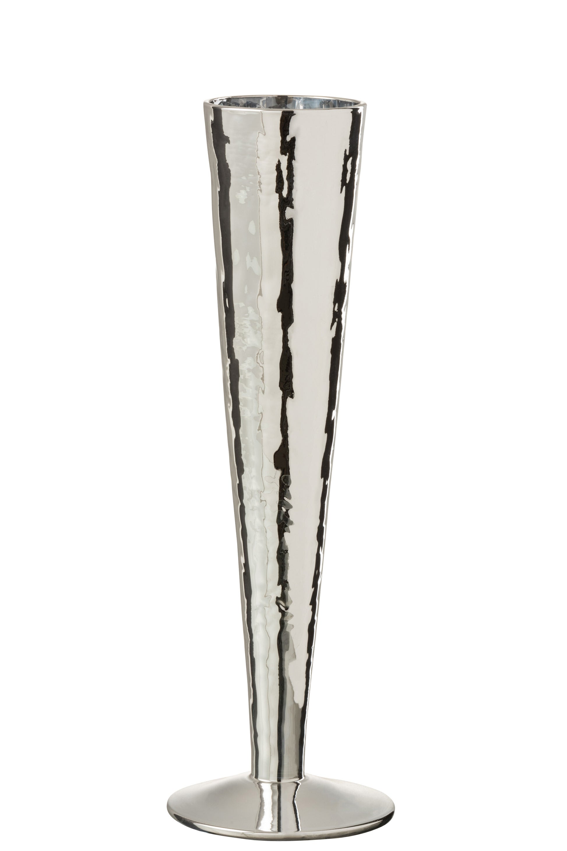 CHAMPAGNE GLASS IRREGULAR GLASS SILVER