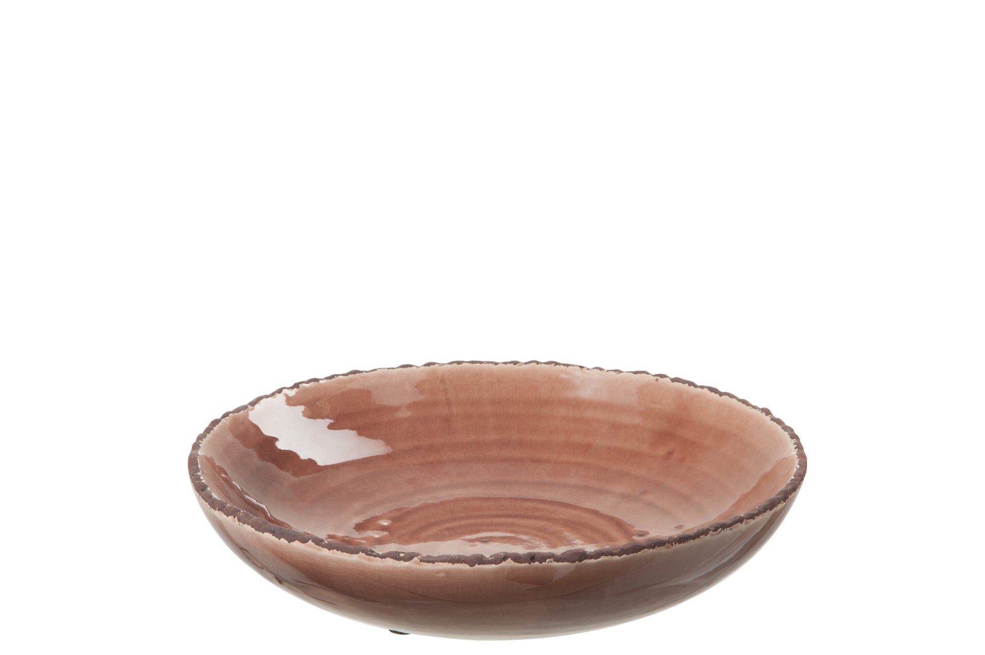 BOWL CERAMIC ANTIQUE RASPBERRY