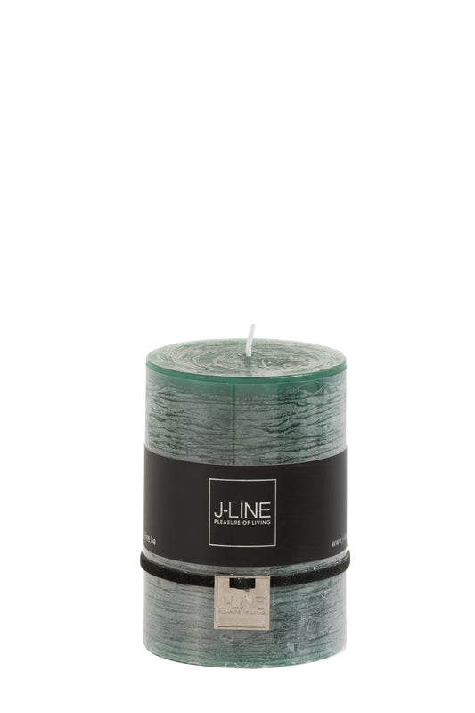 CYLINDER CANDLE DARK GREEN M 39H