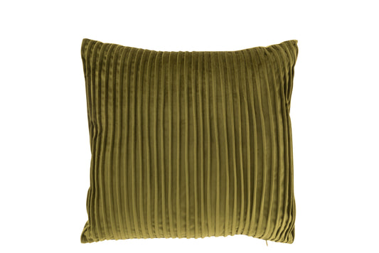 CUSHION LINES VELVET GREEN