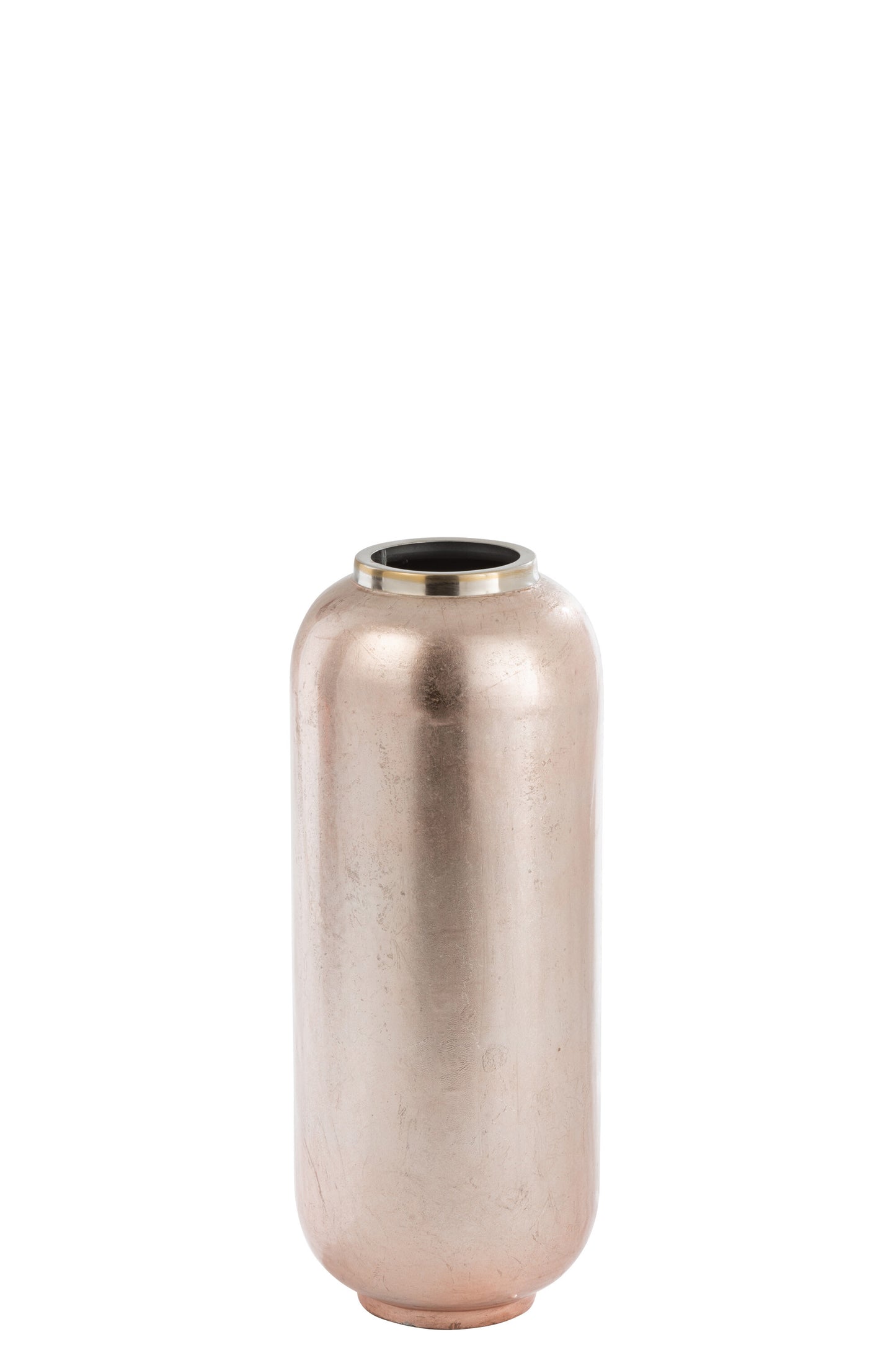 VASE CYLINDER METAL LAQUER LIGHT PINK SMALL