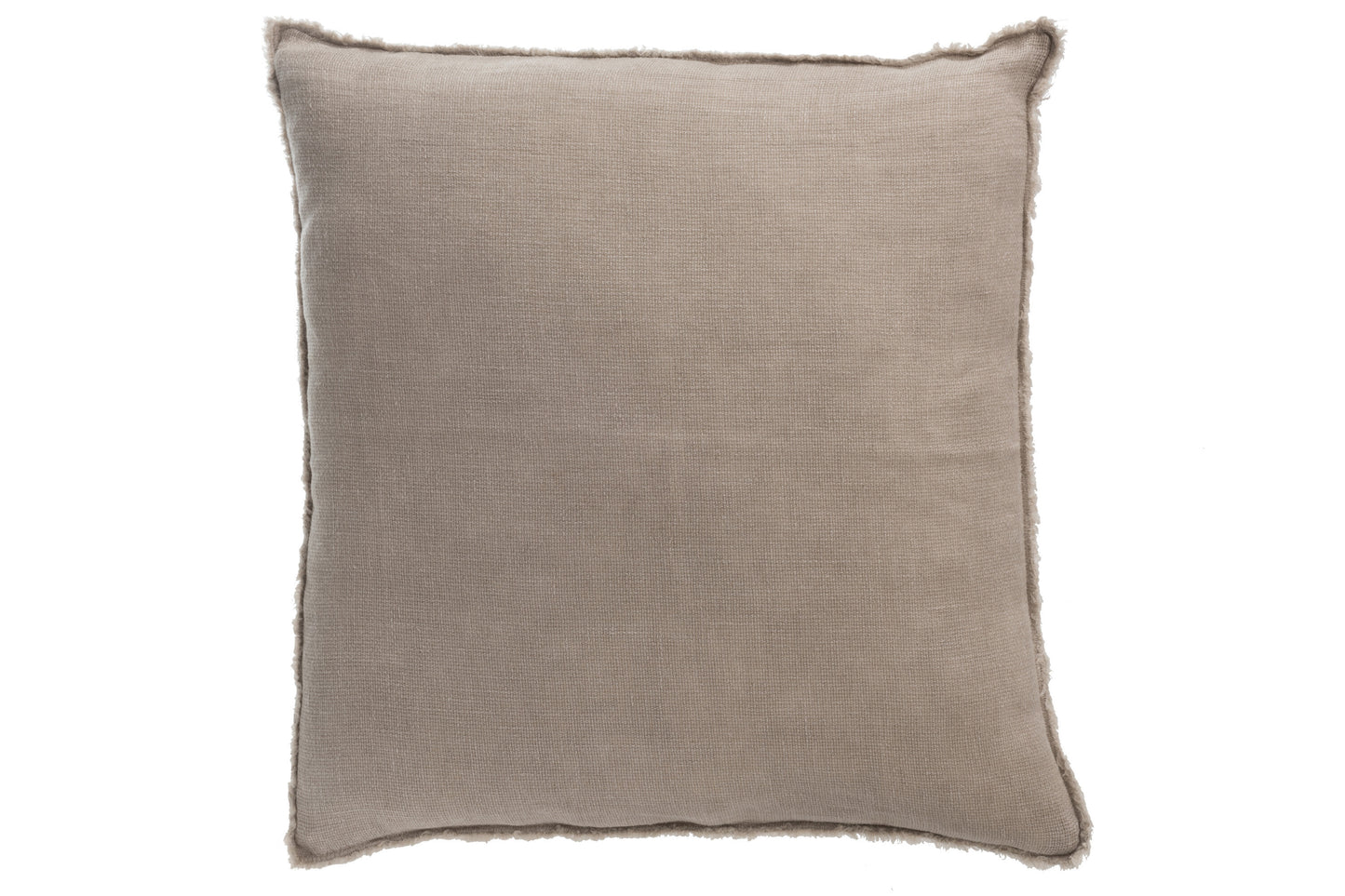 CUSHION STONEWASHED LINEN LIGHT BROWN