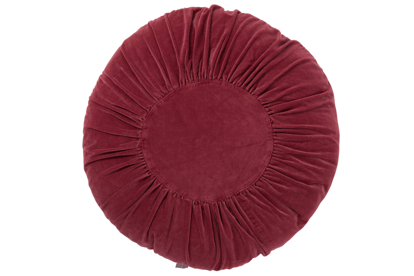 CUSHION ROUND COTTON BORDEAUX LARGE