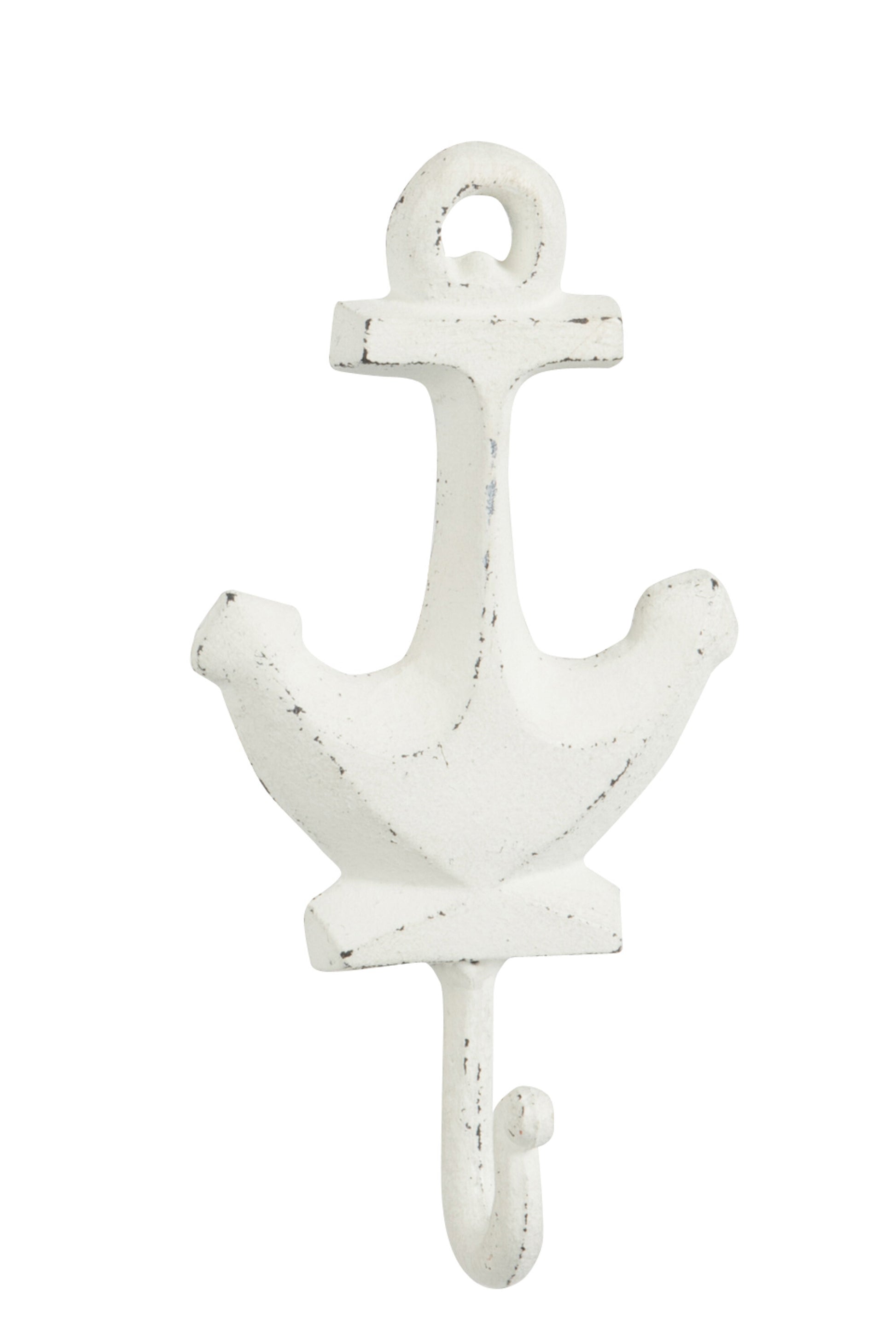 COATHANGER ANCHOR METAL ANTIQUE WHITE