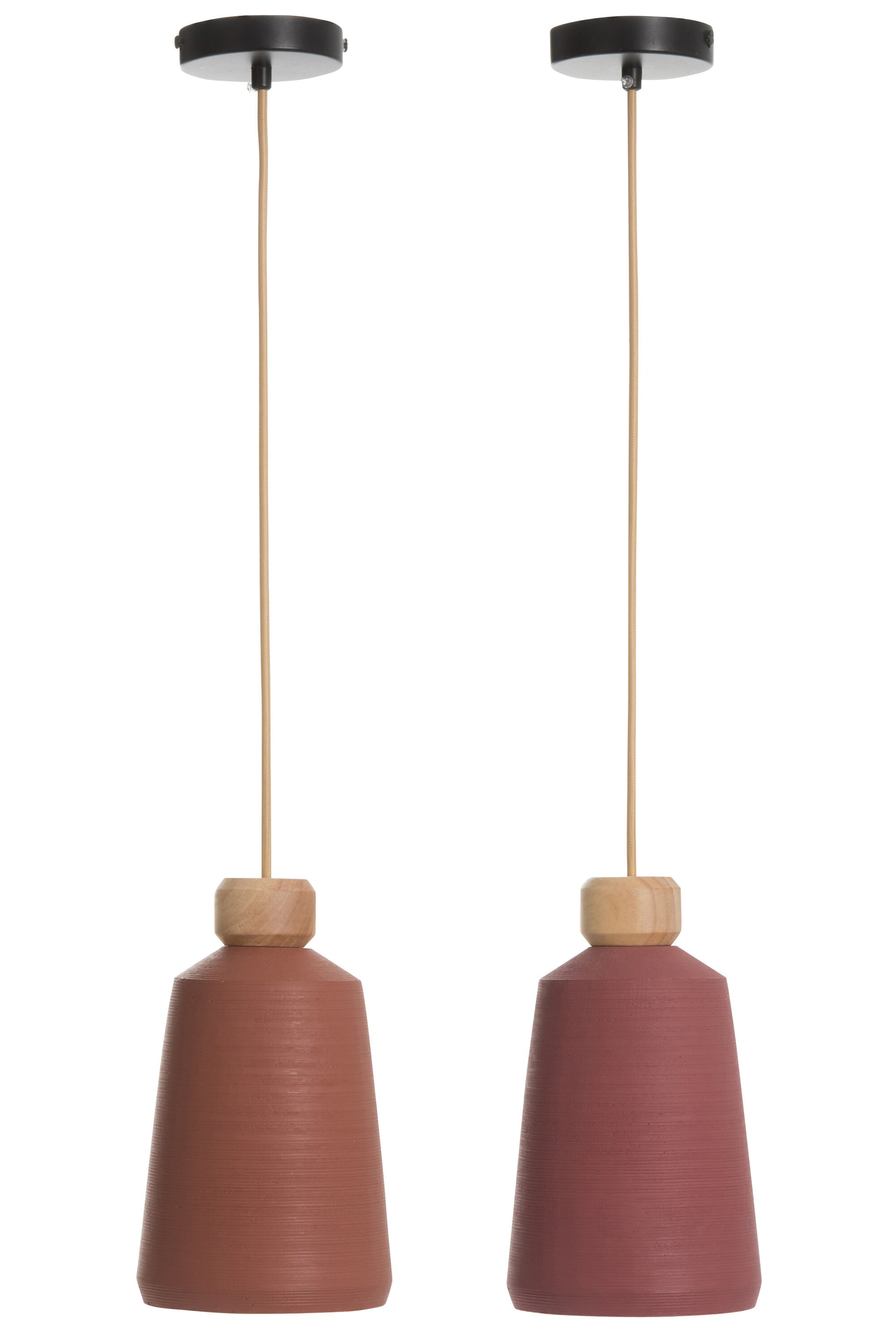 HANGLAMP CONIC CEMENT TERRACOTTA/PINK ASS 2