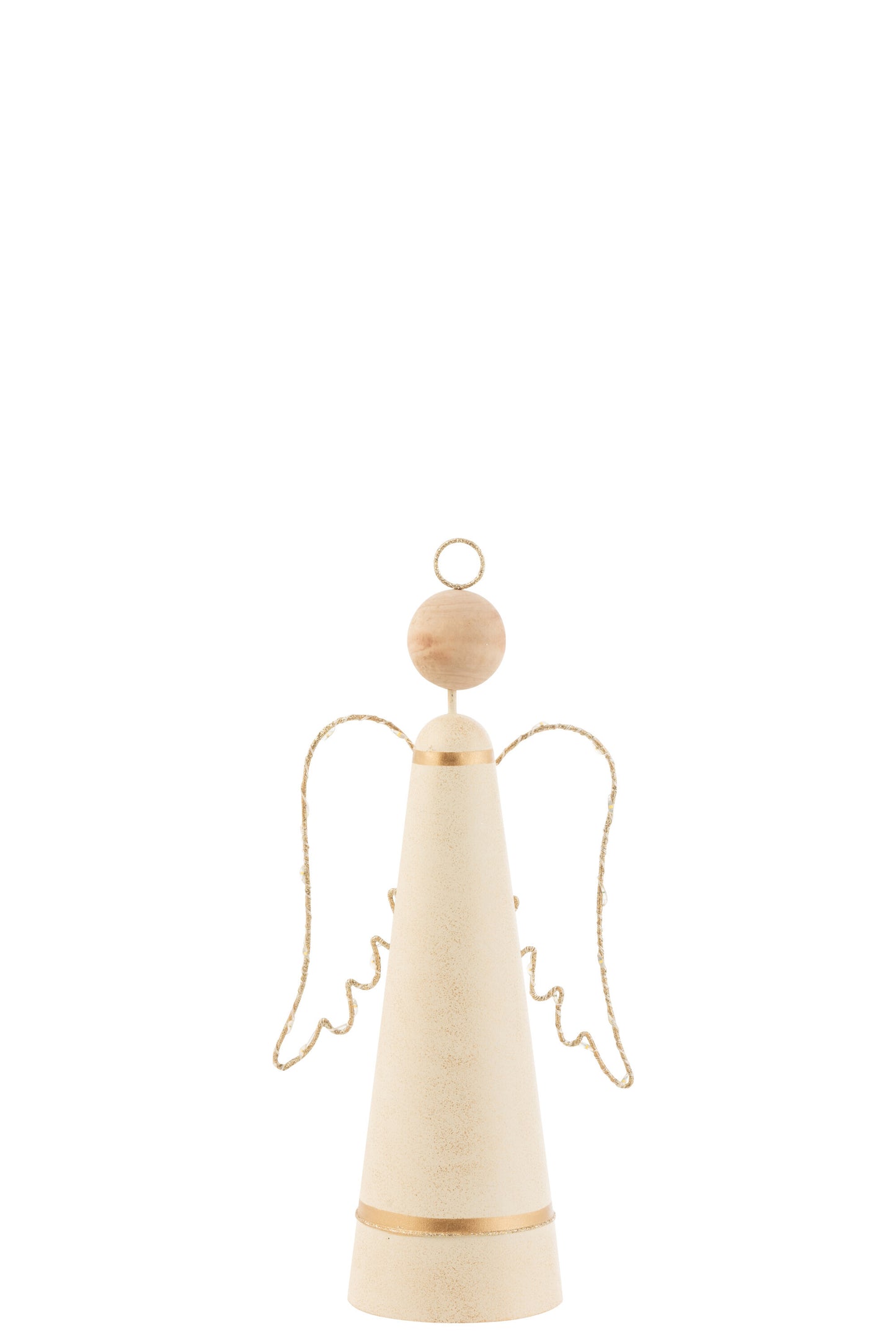 ANGEL+LED METAL BEIGE/GLITTER GOLD SMALL