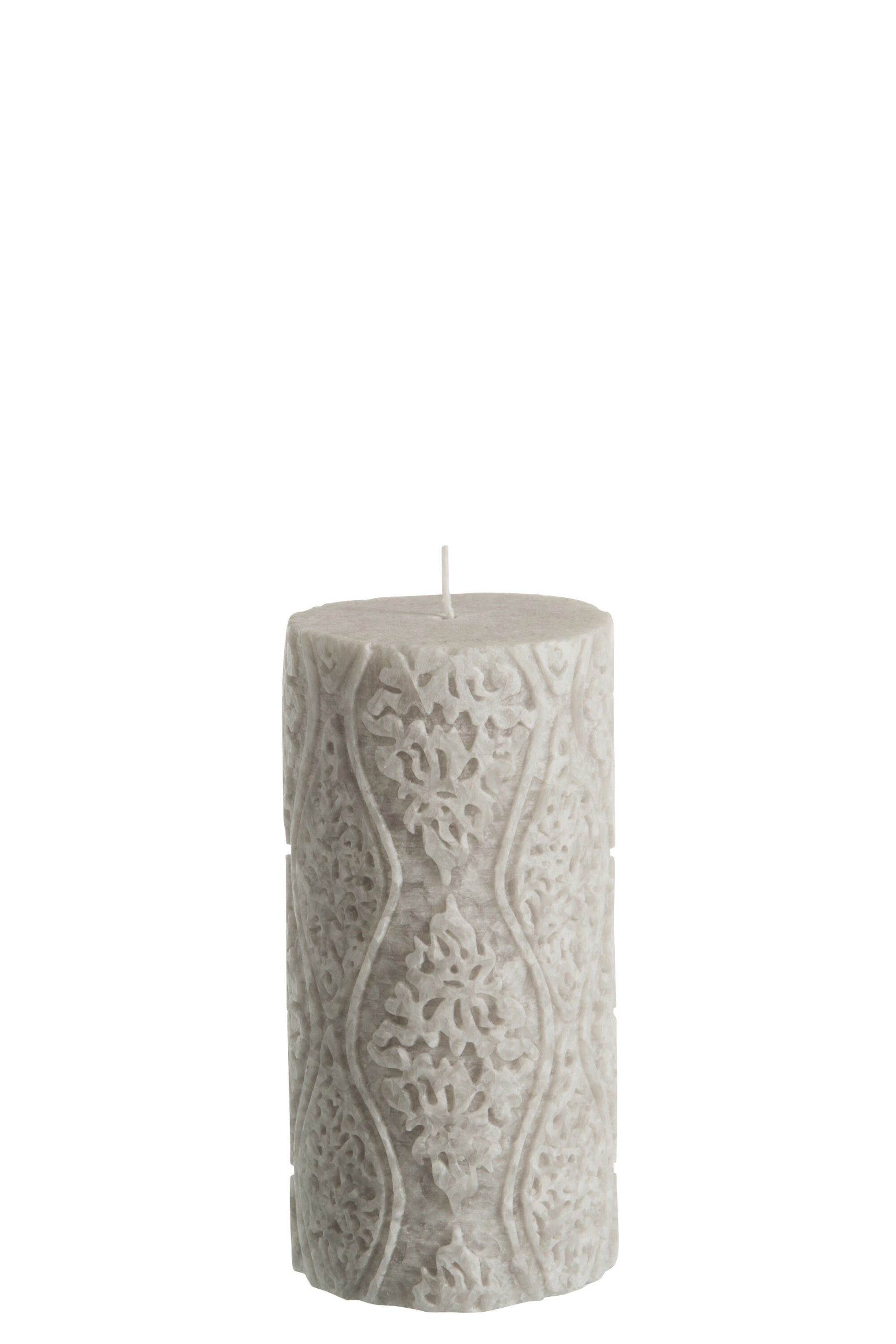 CYLINDER CANDLE LACE MINT GREEN LARGE