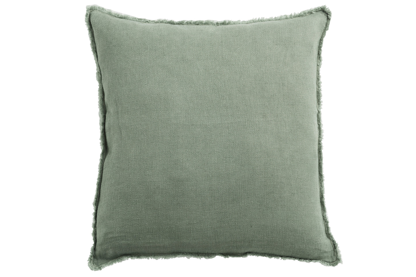 CUSHION STONEWASHED LINEN GREY GREEN