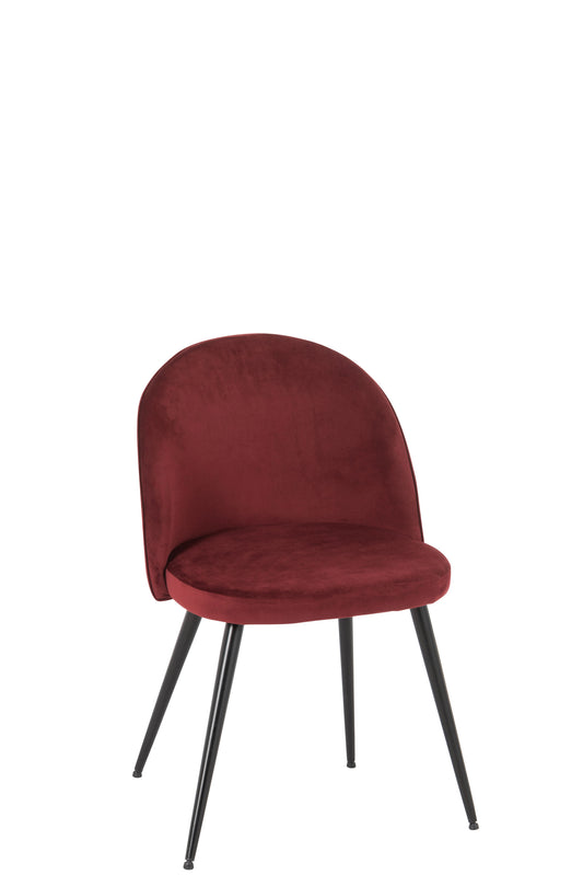 CHAIR GENEVIEVE TEXTILE/METAL BORDEAUX