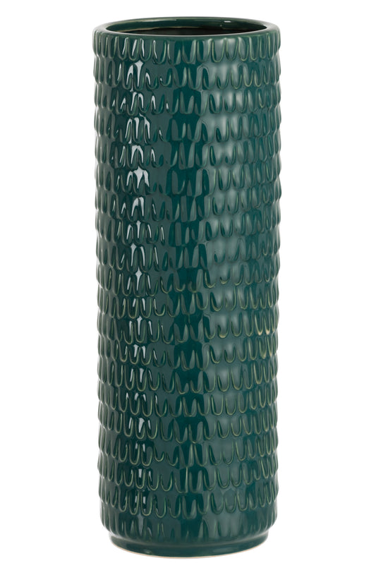 VASE DROPS CERAMIC GREEN LARGE