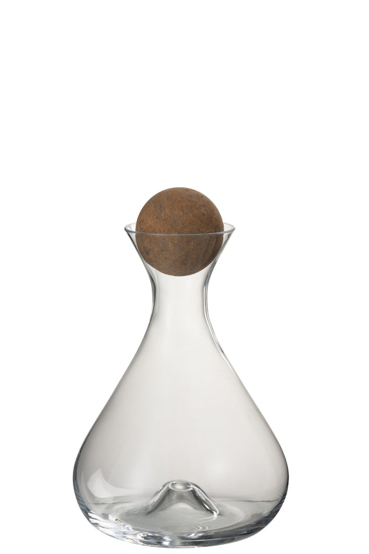 DECANTER+PLUG GLASS/CORK TRANSPARENT