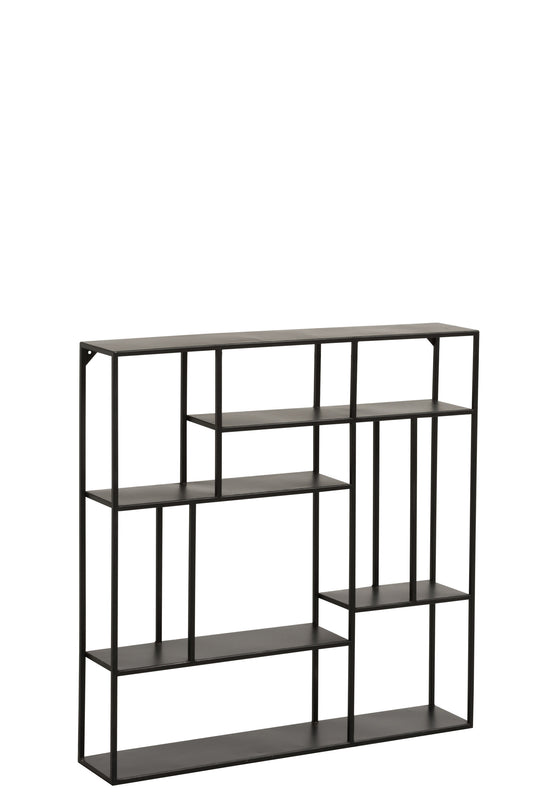 RACK WALL 6 LEVELS METAL BLACK