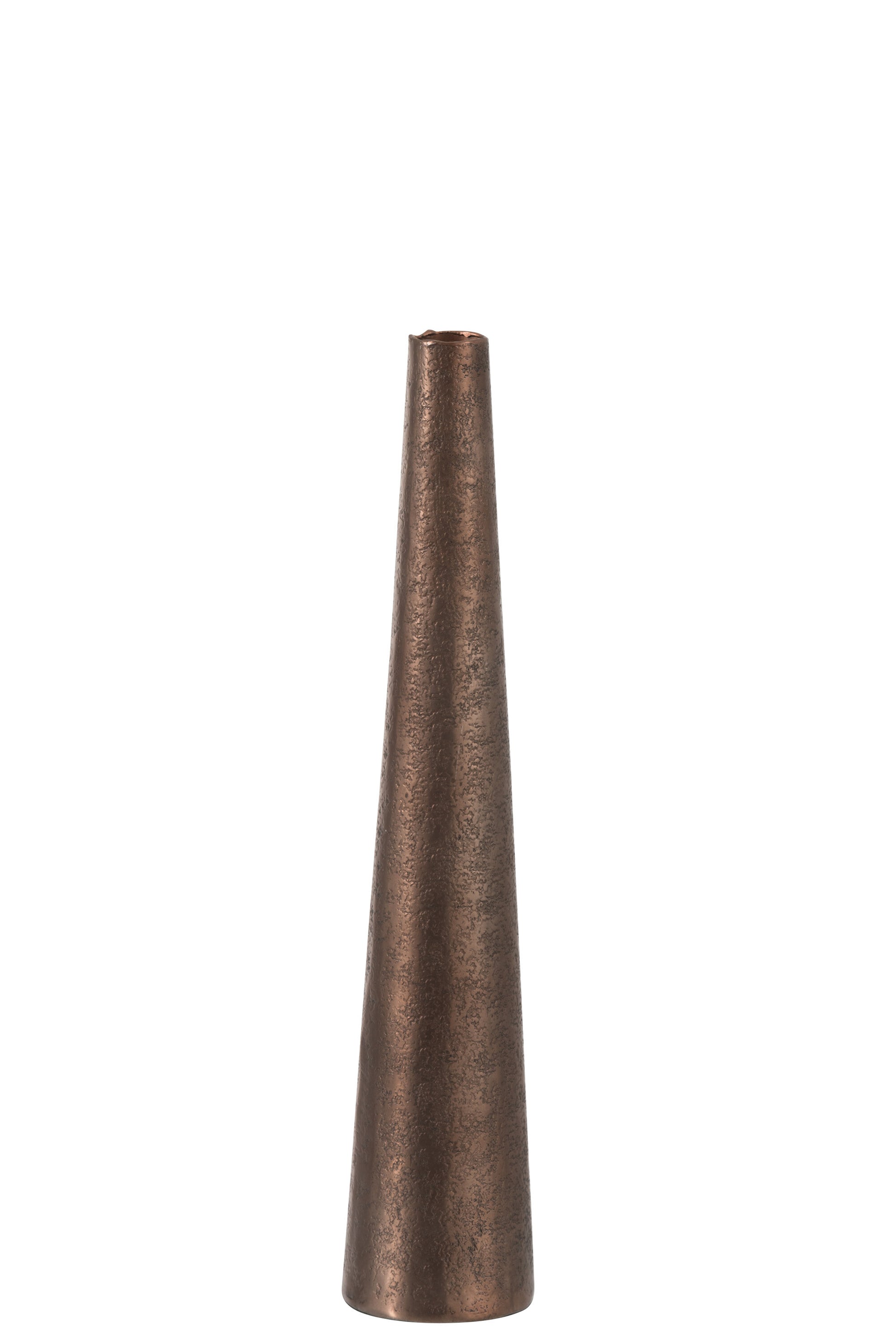 VASE CONE PATTERN ALUMINIUM ANTIQUE COPPER