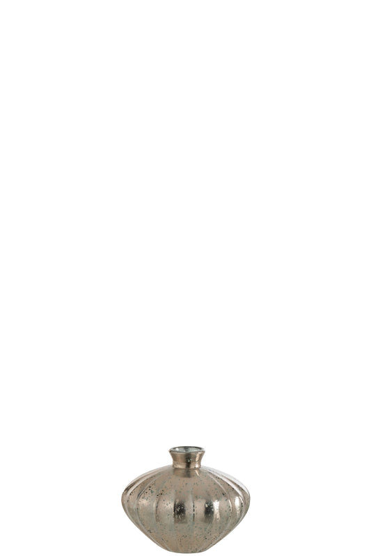 VASE CLASSIC LOW GLASS CHAMPAGNE SMALL