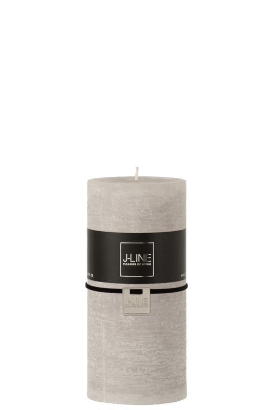 CYLINDER CANDLE  LIGHT GREY L52H