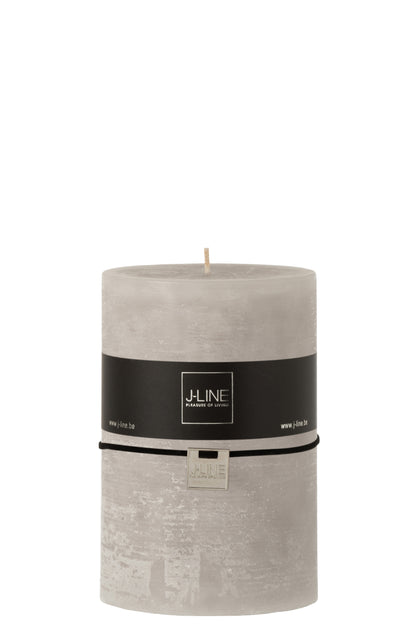 CYLINDER CANDLE  LIGHT GREY XL95H