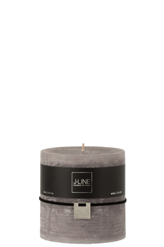 CYLINDER CANDLE  DARK GREY64H