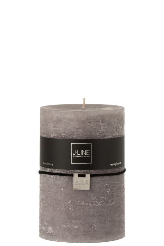 CYLINDER CANDLE  DARK GREY XL95H