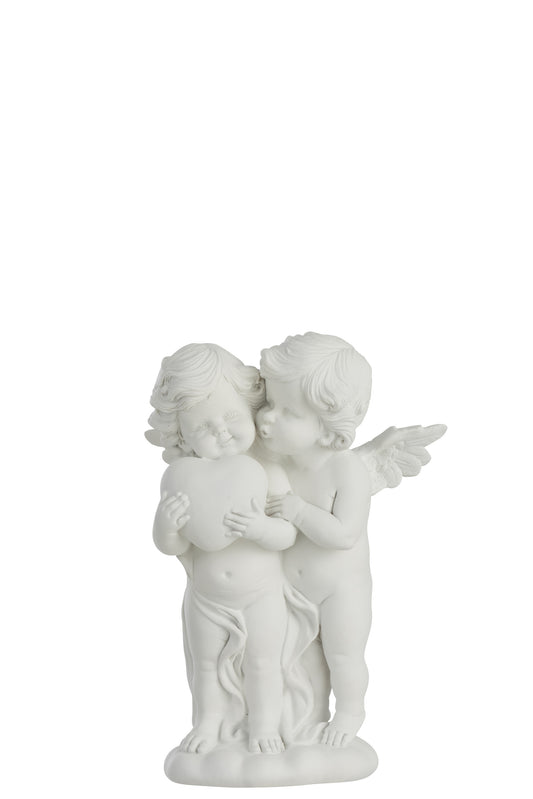 COPPIA ANGEL HUGGING POLY WHITE LARGE